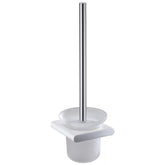 Acl Cora Toilet Brush and Holder Matte Black, Chrome and White
